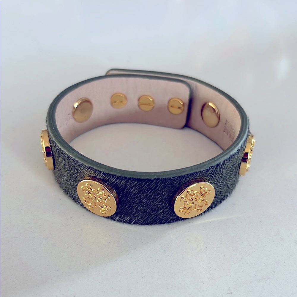 Rustic Cuff Meagen Wide Calf Skin Genuine Leather Single Wrap Bracelet